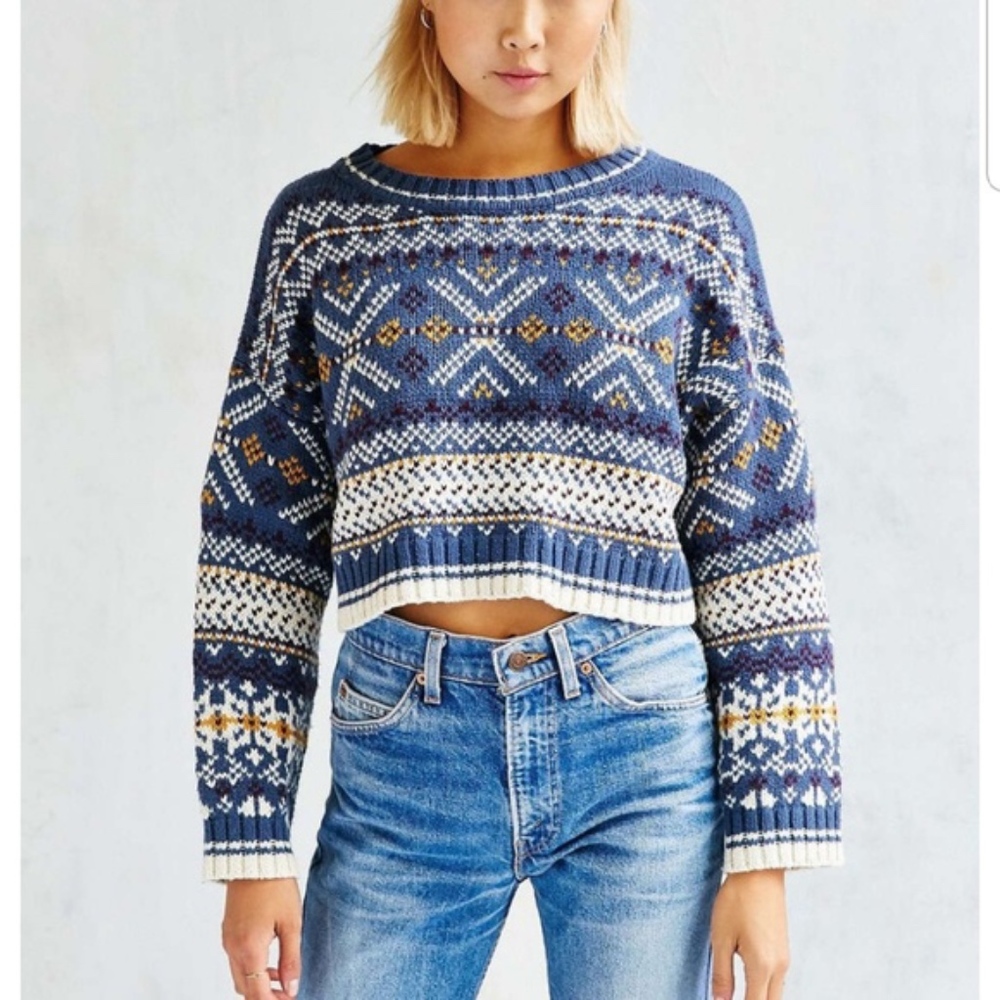 Urban Outfitters Cropped Anna Sweater